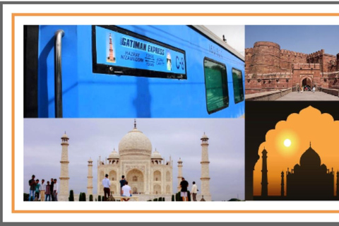 From Delhi -Same Day Agra Tour by Express Train Tour with 2 AC Chair Car Train Coach