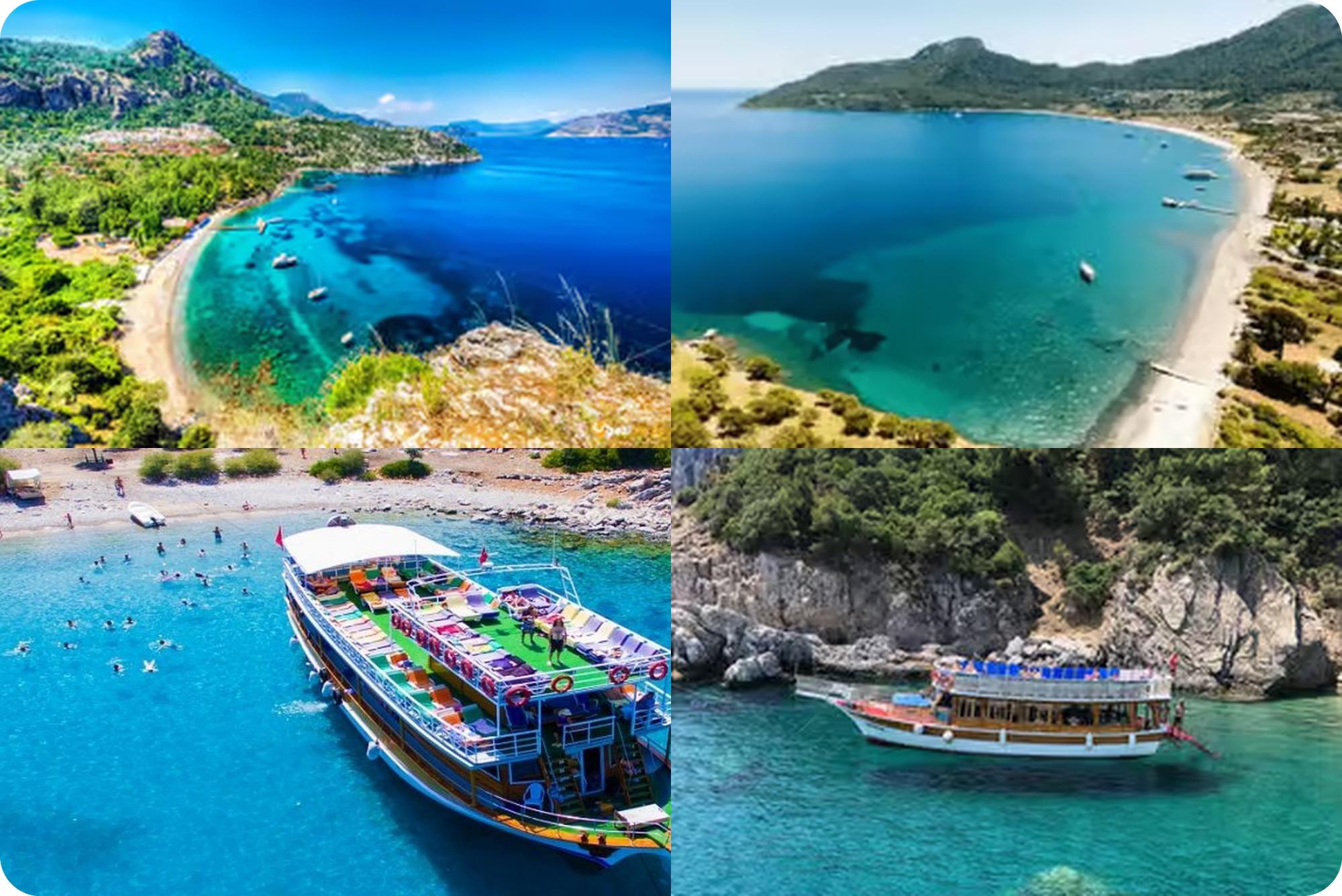 Marmaris/Icmeler: Ganztägige Bootsfahrt mit Mittagessen und Getränken