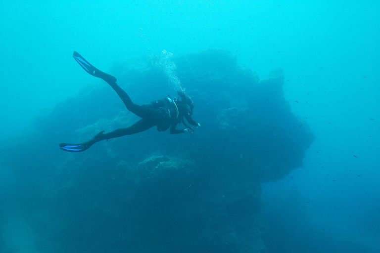 Scuba Diving in the Volcanic Caldera/shorelines of Santorini