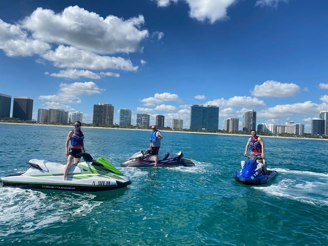 Miami : Aventure en jet-ski + tour en bateau complémentaire