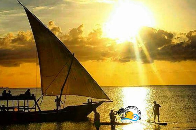 Stone town: Private Sunset Cruise with Local Music & Snacks Shared Tour with Hotel pick up and drop-off in Stone town