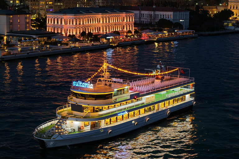 Istanbul: Luxury Dinner Cruise Pickup Include Menu + Soft drinks + Meeting point