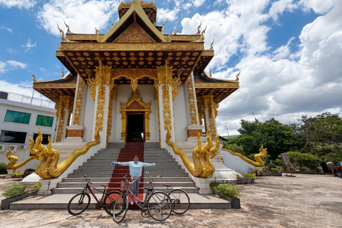 Vientiane: Guided City Bike Tour with Coffee & Lunch Vientiane| 4 Hours Guided City Bicycle Tour
