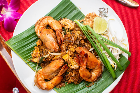 Bangkok : visite en bus à impériale avec repas Michelin et 20 sites emblématiquesMenu halal (déjeuner, dîner, soirée)