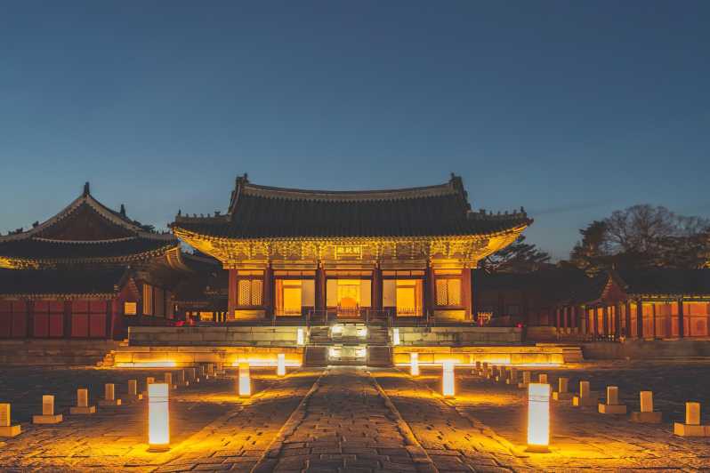 Séoul : Visite guidée nocturne des palais, des temples et des marchés