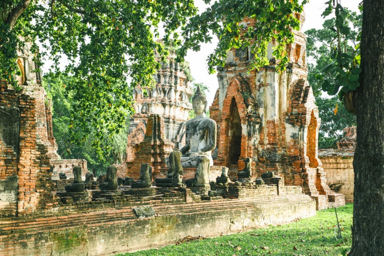 Bangkok: Ayutthaya Temples Day Trip with Sunset Cruise