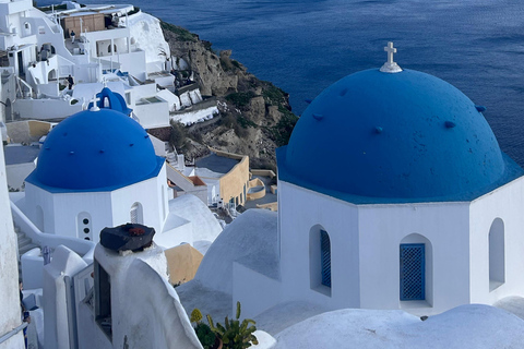 Santorini: tour in nave da crociera con trasferimento in barca