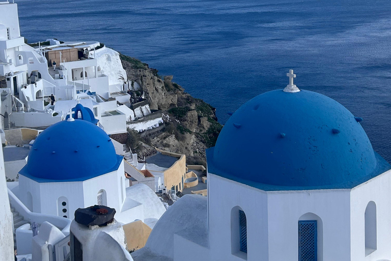 Santorini: tour in nave da crociera con trasferimento in barca