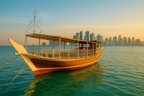 Doha: Arabian Heritage Dhow Tour with Skyline Views Dhow Cruise Meeting Point Tour