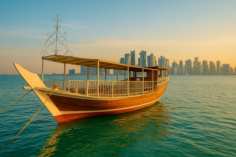 Doha: Arabian Heritage Dhow Tour with Skyline Views Dhow Cruise Meeting Point Tour