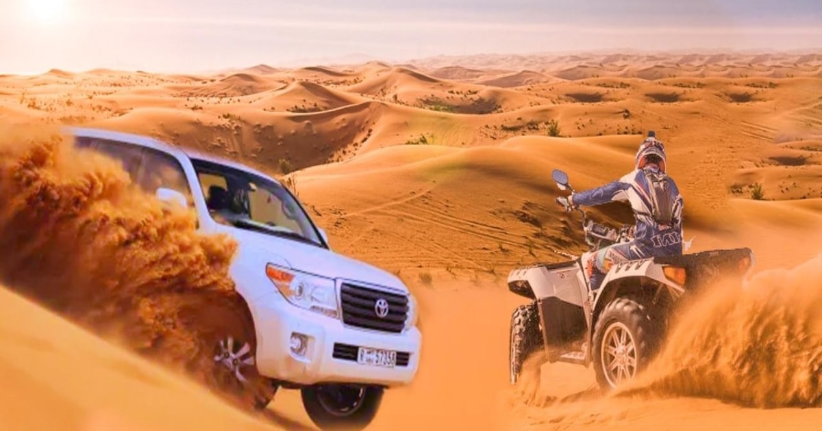 Сафари по пустыне по бездорожью, квадроцикл, поездка на верблюде, шоу и ...
