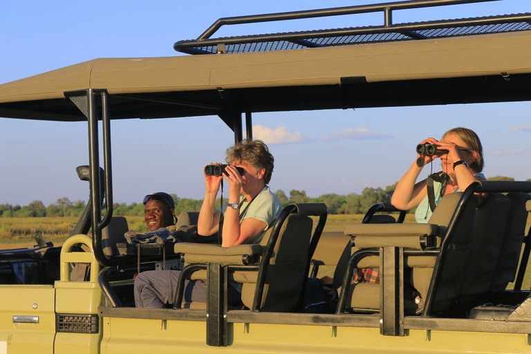 Salt Pans &amp; Delta: Tour with game drives, mokoro &amp; boat trip