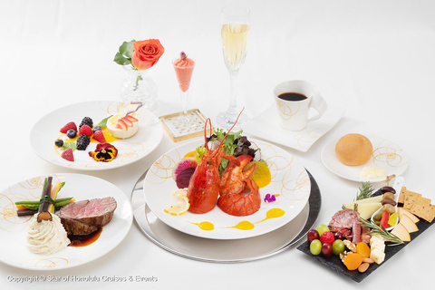 Honolulu: Crociera con cena al tramonto a cinque stelle Nova con jazz dal vivoCrociera con cena al tramonto e trasferimento dall&#039;hotel Waikiki