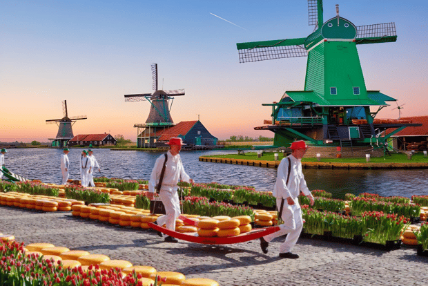Desde Ámsterdam; Mercado del Queso de Alkmaar y Zaanse Schans