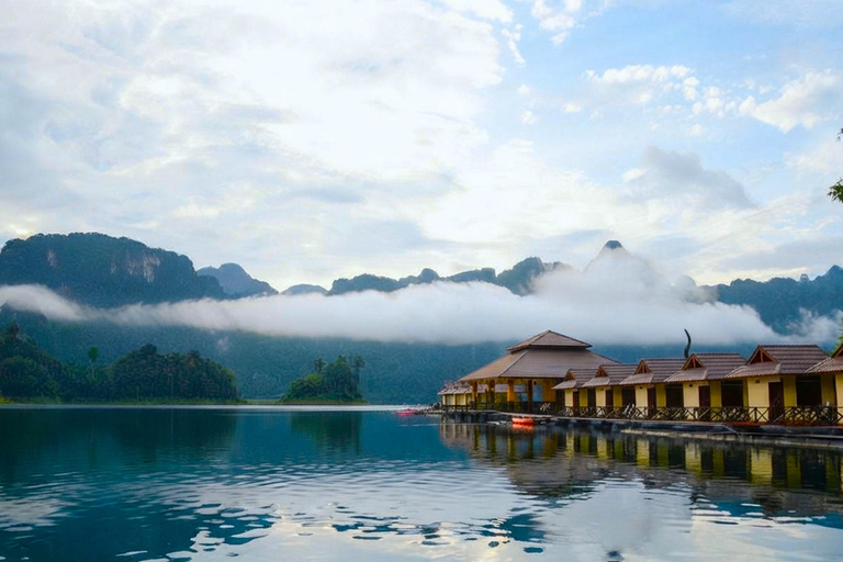 Khao Sok: Overnight Raft House Cheow Lan Lake & Coral Cave Option 1: Join Trip Raft House with Fan & *Shared Bathroom