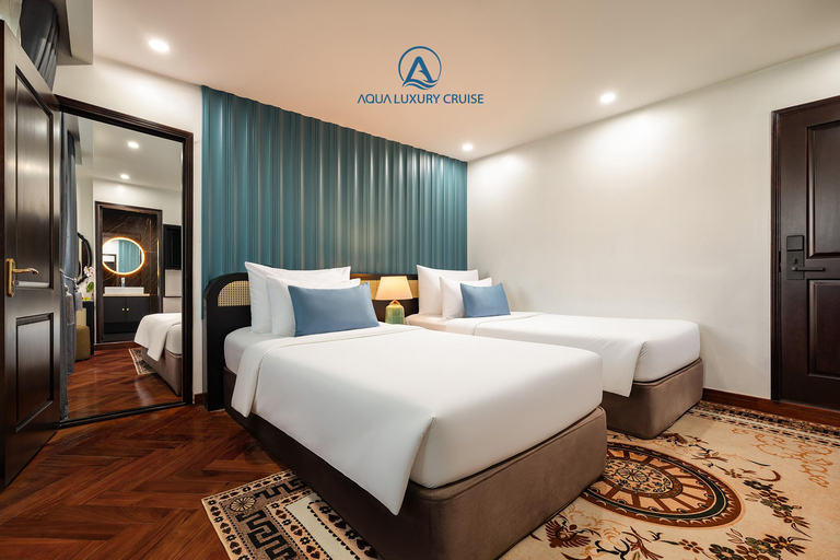 Hanoi: 2-Day Ha Long, Lan Ha 5-Star Cruise w/ Balcony Cabin Bay Light Suite with private balcony and bathtub (1st floor)