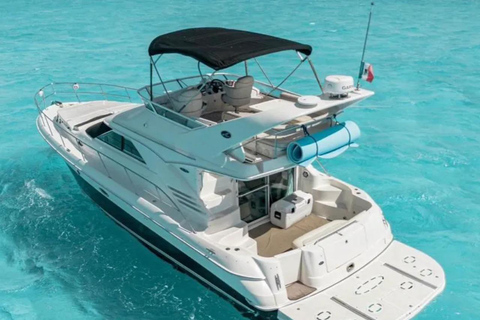 坎昆：租用Sea Ray F43游艇前往伊莎贝拉岛坎昆：海雷F43游艇租赁 - 6小时前往伊斯拉穆赫雷斯岛