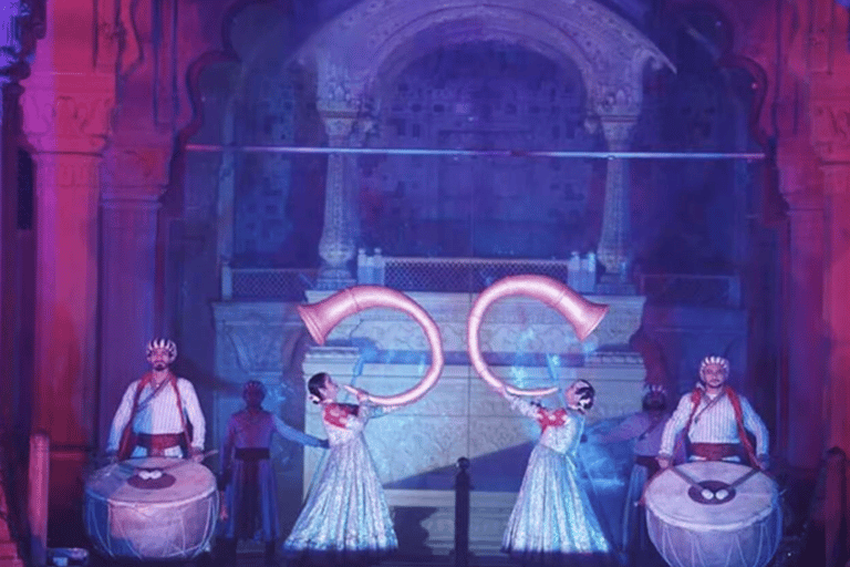 Delhi: Red Fort Light & Sound Show with Private Car & Guide Red Fort Light and Sound Show Ticket+Car+Guide