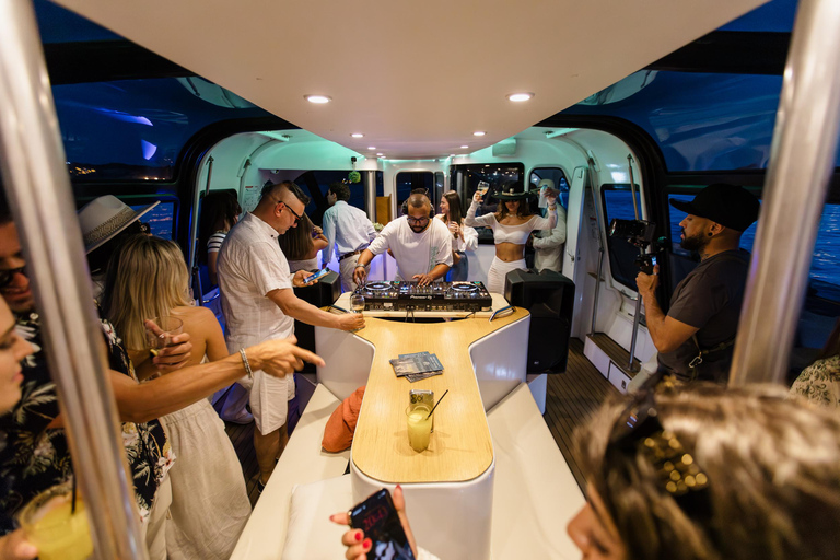 Lisbon Night Party Cruise with DJ, Pizza & Drinks Lisbon Morning Relax Cruise with Drinks & Snacks