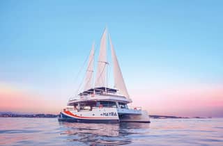 Nizza: Sonnenuntergang auf dem Meer in einem Maxi-Katamaran - Bucht von Villefranche