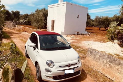 Visite en Fiat 500 Cabriolet de Bari, Monopoli et Alberobello