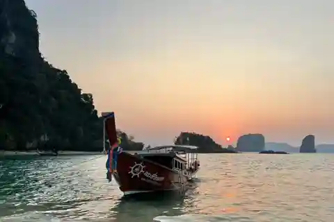 Krabi Hong Sunset Island Privates luxuriöses Vintage-Boot