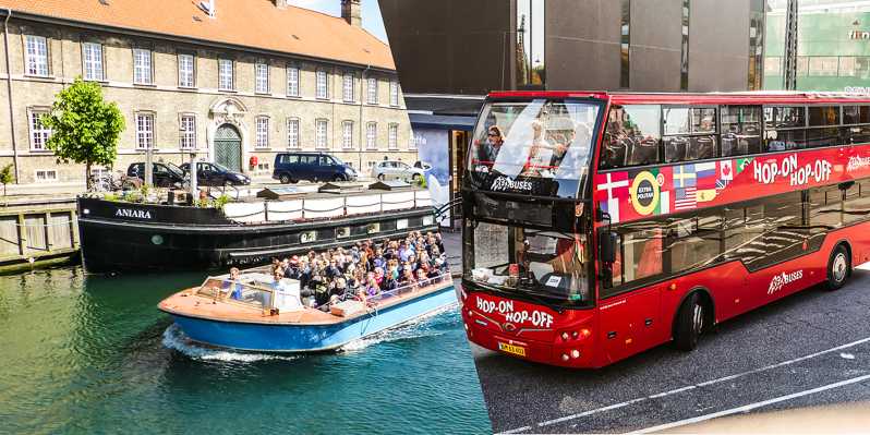 Köpenhamn: Hop-On Hop-Off busstur med båttur som tillval