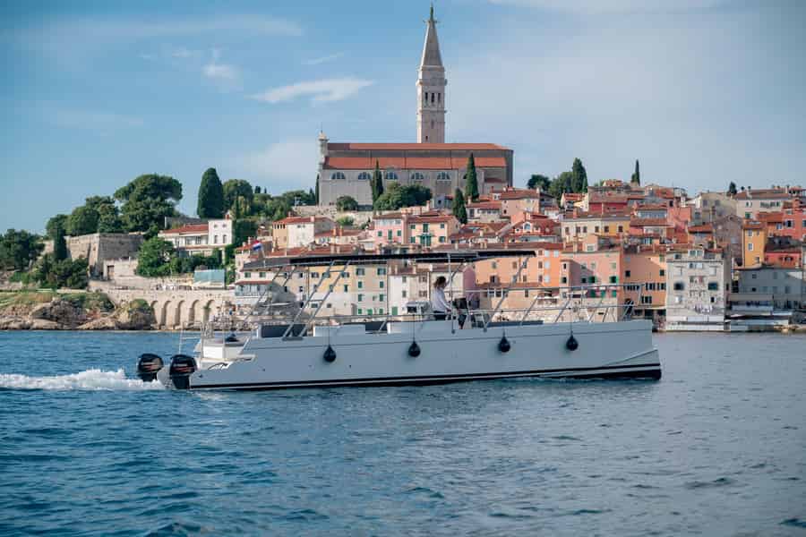 Rovinj: Panorama- oder Sonnenuntergangserlebnis mit Delfinbeobachtung. Foto: GetYourGuide Rovinj: Panorama- oder Sonnenuntergangserlebnis mit Delfinbeobachtung. Foto: GetYourGuide