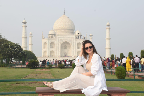 From Delhi: Sunrise Taj Mahal and Agra Fort Private Day Trip Private Tour from Delhi with Car, Driver, and Guide Only