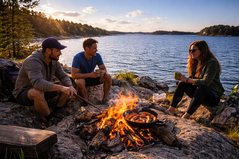 Stockholm Archipelago Hike with Boat Ride, Beach & Fika