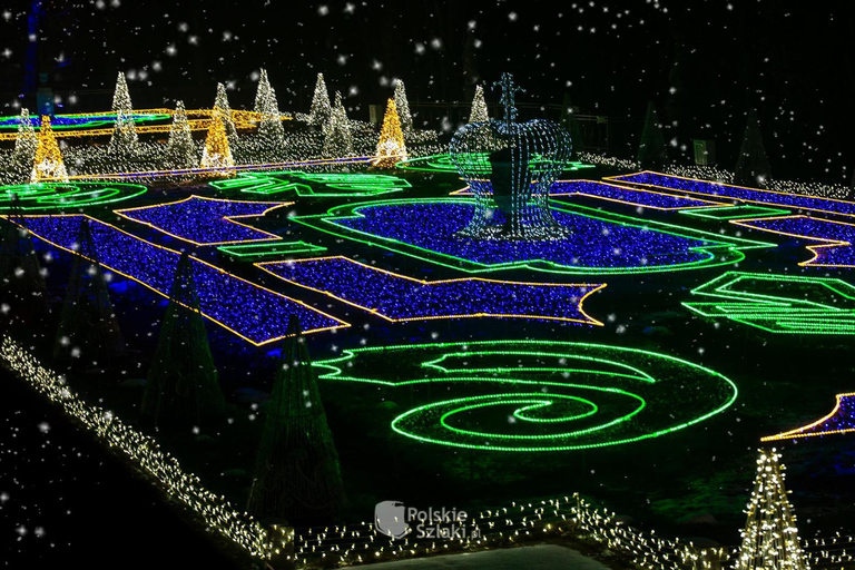 皇家花园灯光：维拉努夫宫夜间活动英语、西班牙语、德语、俄语、波兰语导览