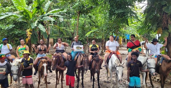 Horseback Ride, Blue Hole, Secret Falls & River Tubing Tour
