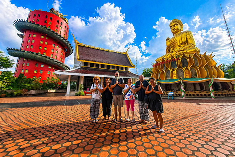 Private: Floating Market, Maeklong Train & Dragon Temple All-inclusive Package
