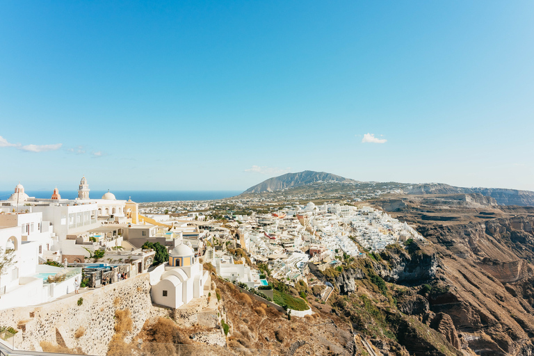 Santorini: begeleide wandeling naar krater en zonsondergang