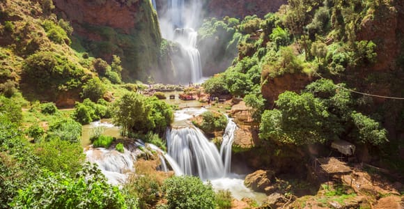 Depuis Marrakech : excursion d&#39;une journée aux cascades d&#39;Ouzoud et sortie en bateau