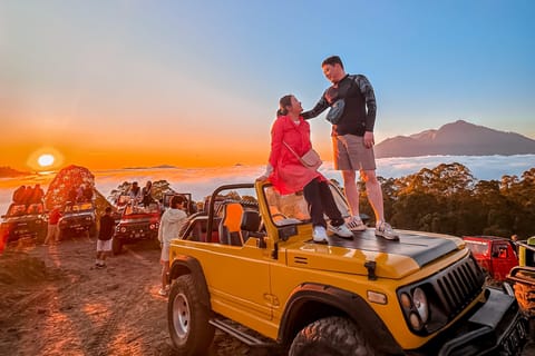 Bali: Mount Batur Sunrise Jeep Tour, Black Lava & Waterfall