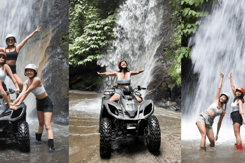 Ubud: Opções de passeio de quadriciclo pela selva, cachoeira e túnel e almoçoQuadriciclo individual (1 bicicleta para 1 pessoa) com embarque e desembarque em Ubud