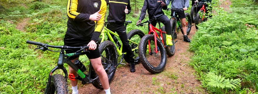 Stockholm : Aventure en forêt en Fat Bike avec déjeuner et sauna