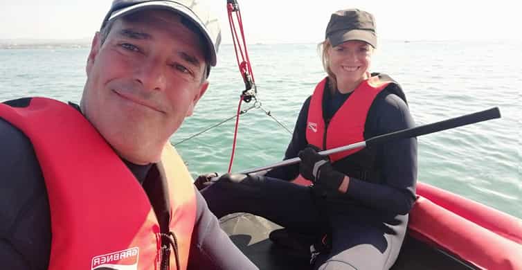 Olhao : sailing tour on a small catamaran on the Ria Formosa