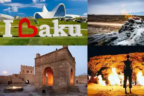 Baku:Gobustan-Absheron-Mud Volcanoes-Fire temple +Night tour