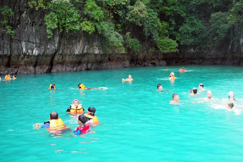 From Ao Nang: Phi Phi Islands, 4 Islands Tour w/ Sunset BBQ