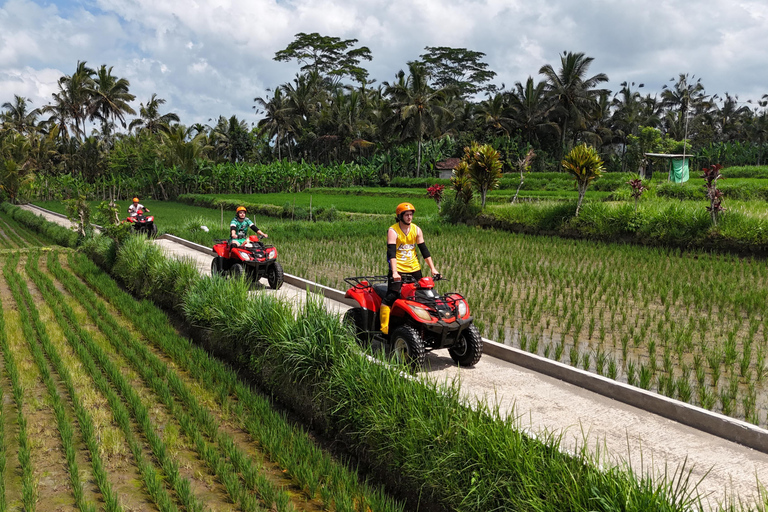 Ubud: ATV Quad Biking, Temple & Tibumana Waterfall Tour Tandem Ride ATV, Temple & Waterfall Tour