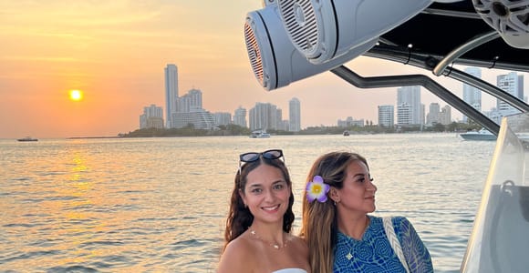 Sunset Party open bar on the bay while sharing with locals