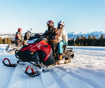 From Krakow: Snowmobile Adventure with Thermal Pools Visit