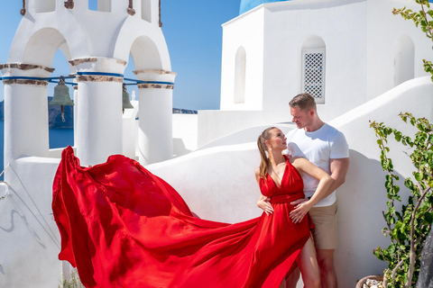 Vestido Voador Santorini Photoshoot