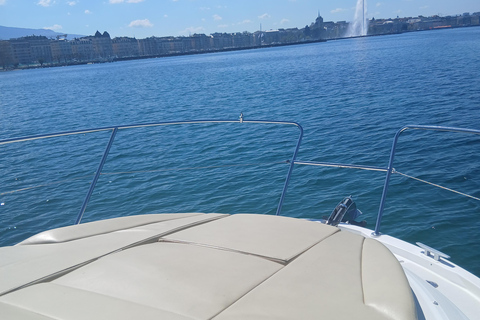 Geneva: Private Boat Cruise with Optional Fondue Private Boat day Lake Geneva (2h)