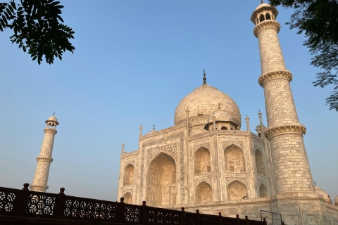 Au départ de Delhi : visite privée du Taj Mahal et du fort d'Agra au lever du soleilVoiture privée AC + chauffeur + visite guidée