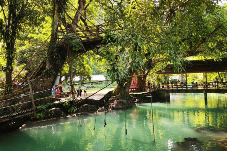 Vang Vieng: Zipline&Cave Tubing&Trekking&Blue Lagoon