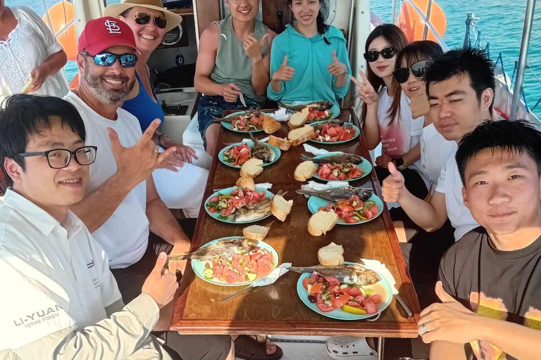 Rhodes : Excursion de pêche avec barbecue et baignade