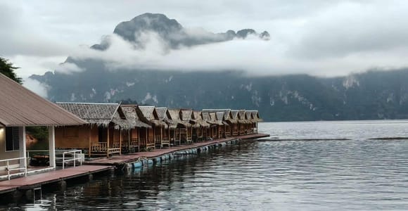 Overnight Floating Raft House Cheow Lan Lake & Coral Cave